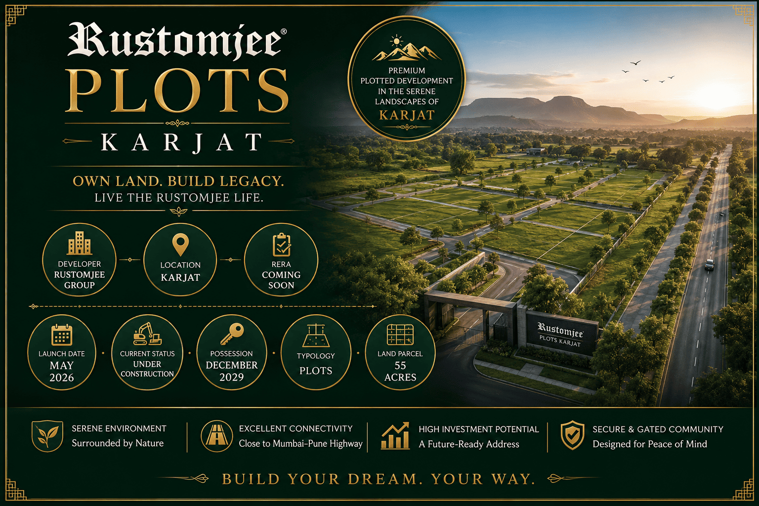 Rustomjee Plots Karjat - Luxury Lakefront Plots