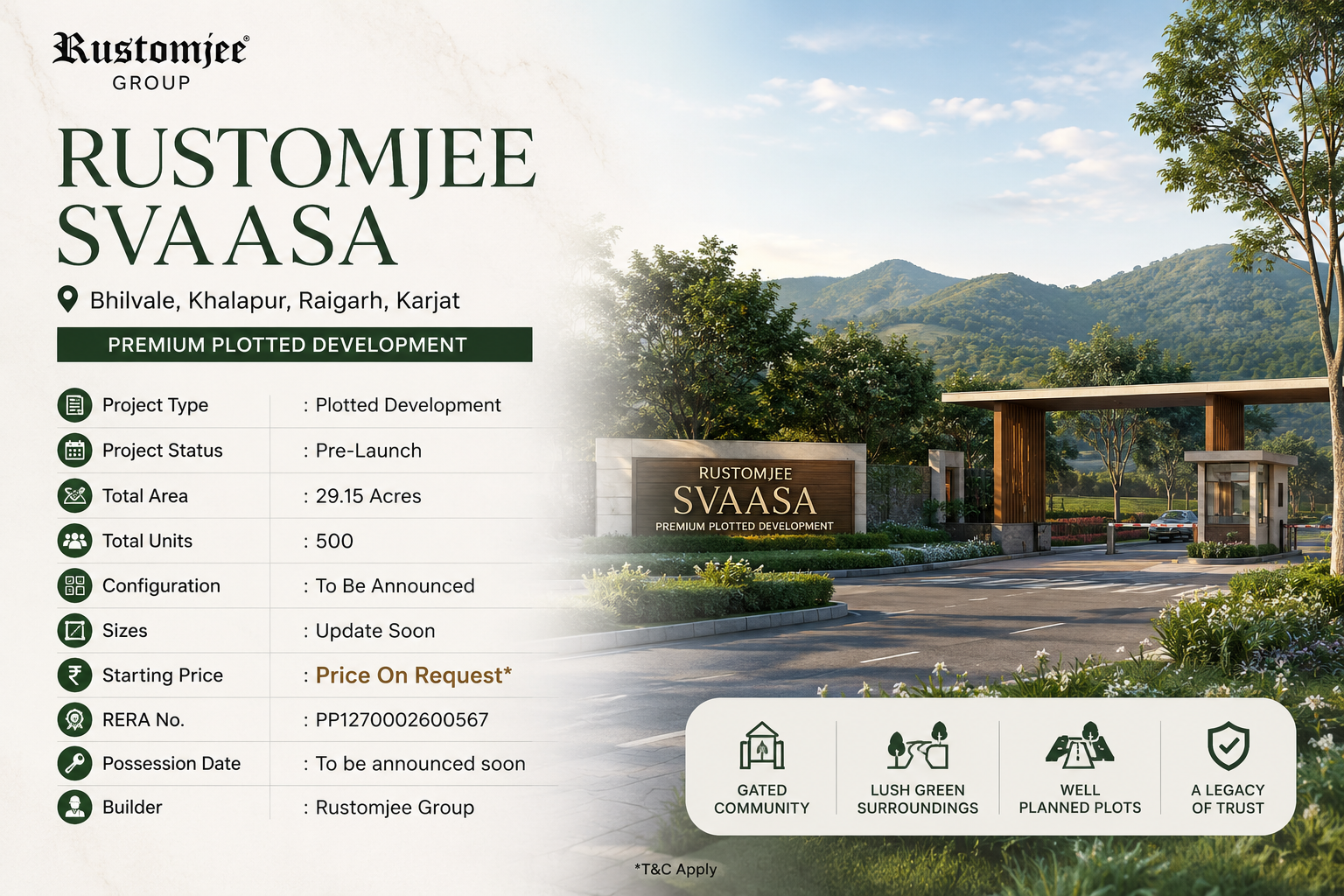 Rustomjee Svaasa Karjat - Premium Plotted Development